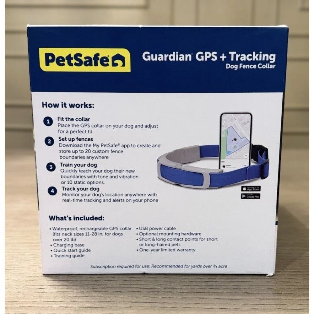 PetSafe Guardian GPS + Tracking Dog Wireless Fence Collar. Over 3/4 Acres . NEW